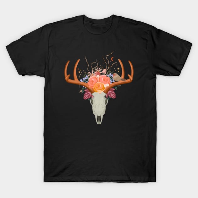 SKULL AND ROSES T-Shirt by tizicav